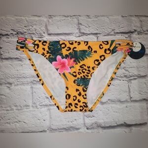 NWT Decree Women's Bikini Bottom Swimsuit Separates Tropical Animal Print